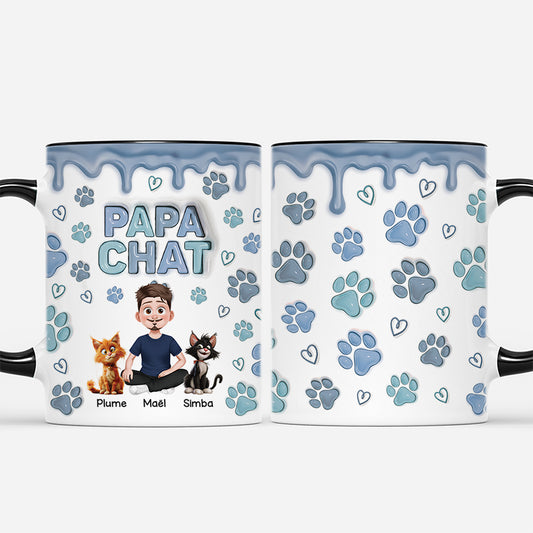 4305MFR2 effet dimpression 3d mug personnalise maman chat version rose bleu 4305m5k0d