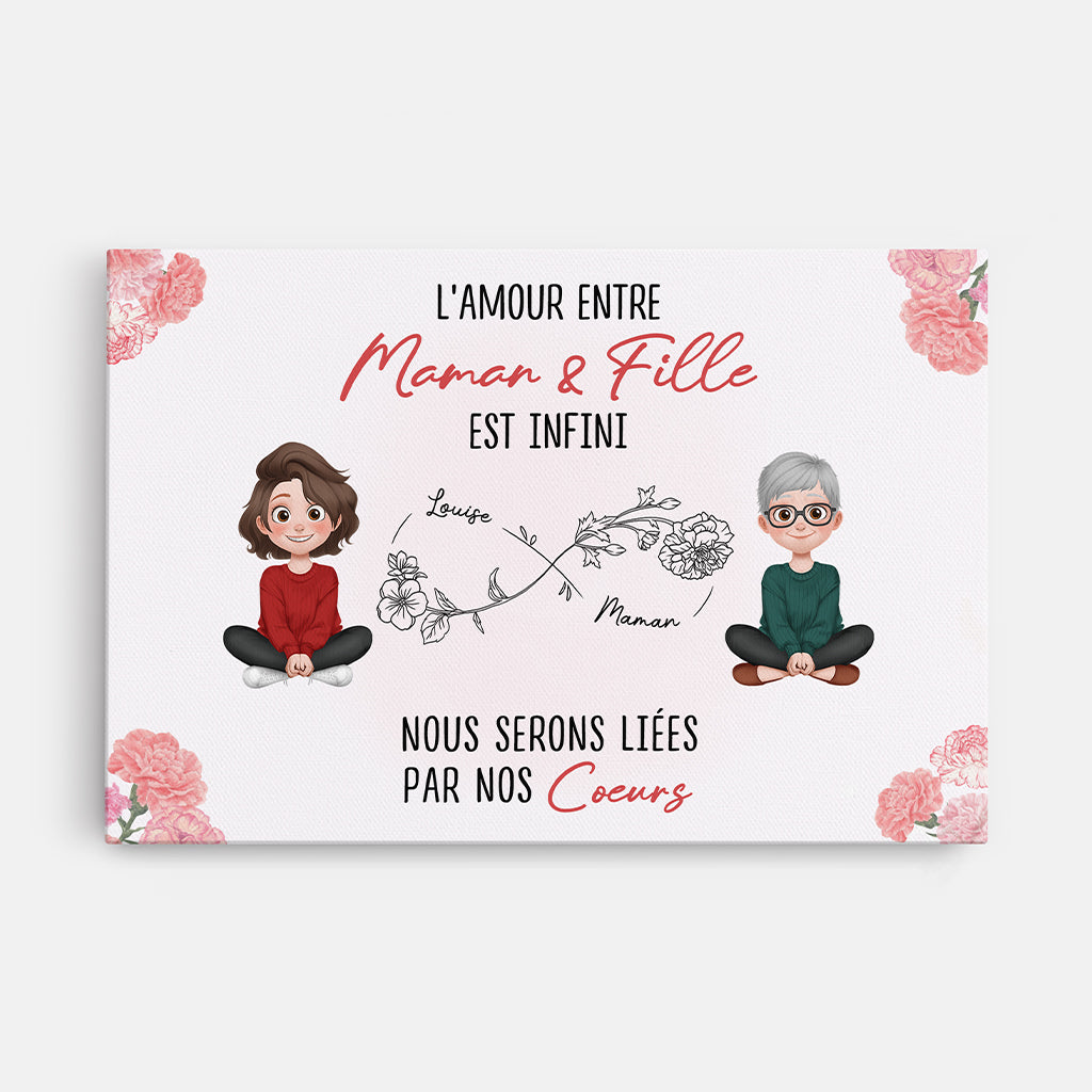 4318CFR1 toile personnalisee maman lamour est infini 4318ctk0a