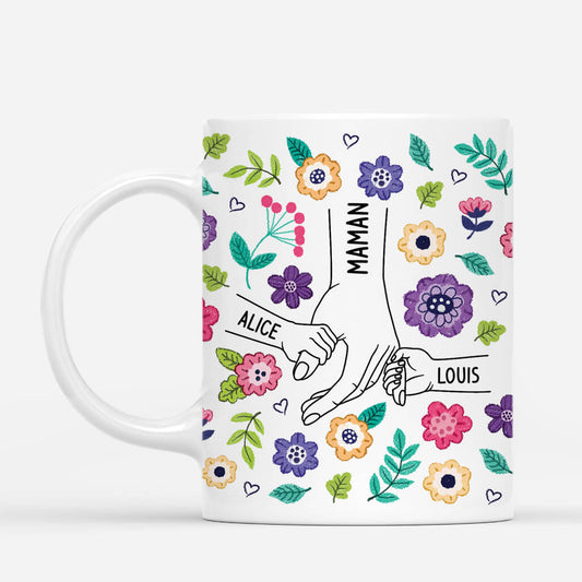 4324MFR1 mug personnalise maman fleurs colorees 4324m5m3a