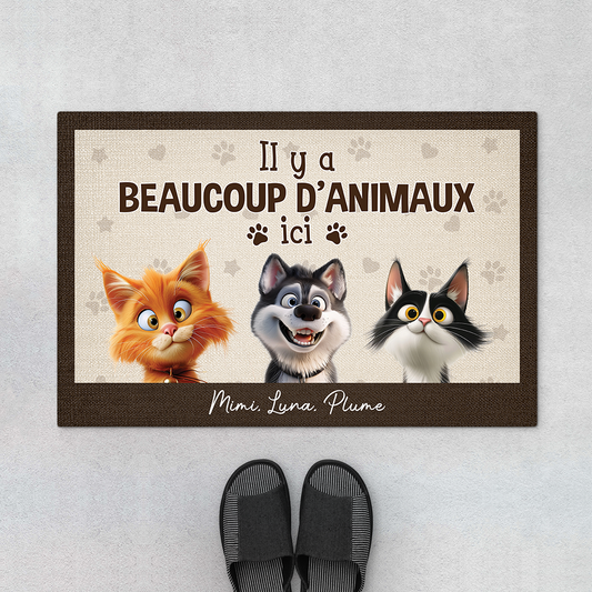 4327DFR1 paillasson personnalise ya genre plein danimaux ici 4327d6t5d