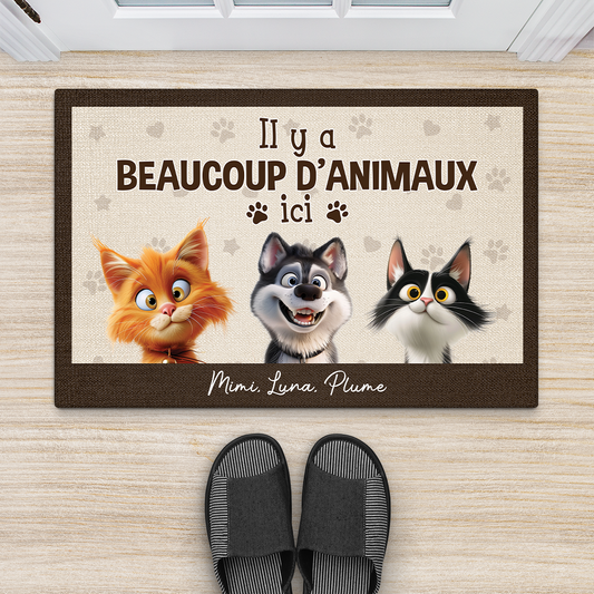 4327DFR2 paillasson personnalise ya genre plein danimaux ici 4327d6t5d