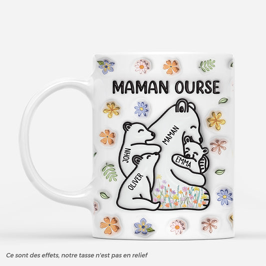 4339MFR1 mug personnalise pour maman maman ours 3d 4339m3v3a