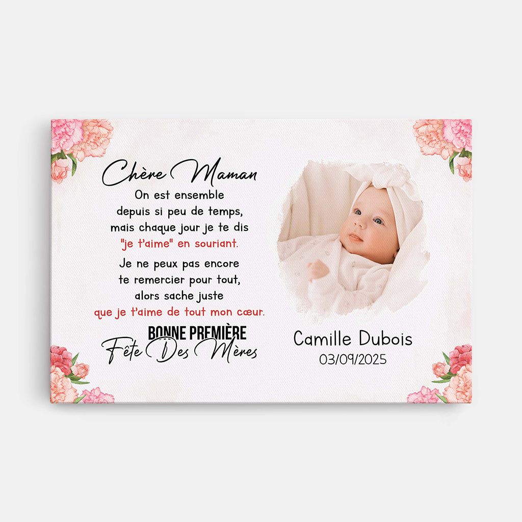 4342CFR1 toile personnalisable maman bonne premiere fete des meres photo 4342c8t5a