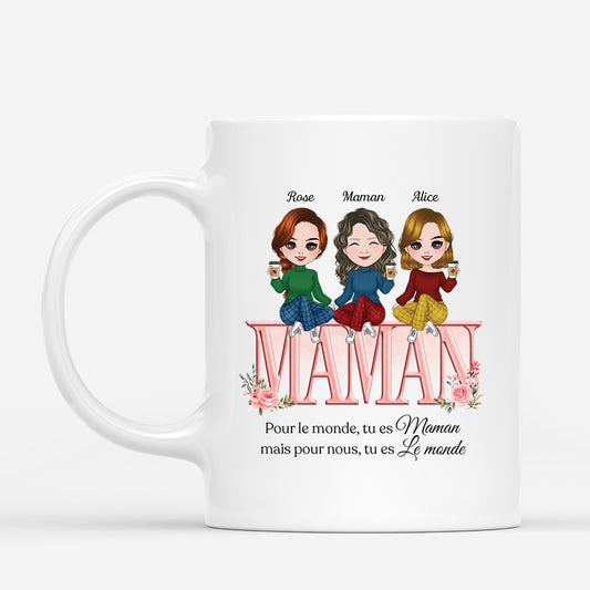4347MFR1 mug personnalise maman tu es le monde design mignon 4347m84ma