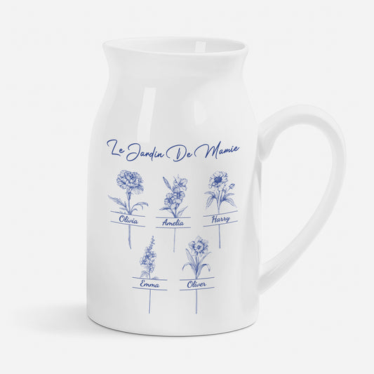 4357OFR1 vase personnalise style bleu le jardin de mamie 4357otp5a