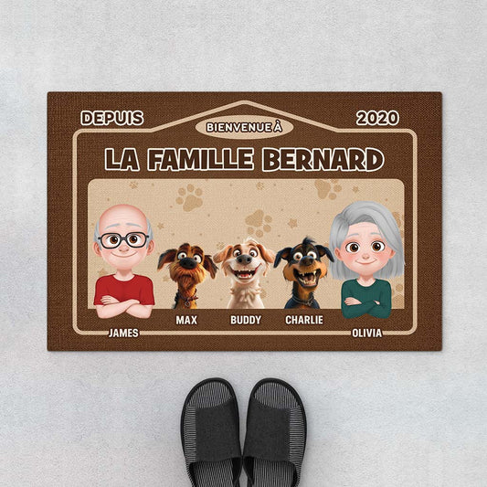 4359DFR1 paillasson chien personnalise bienvenue chez nous depuis design cartoon 4359dkq5c_c9bb1bf5 d3c0 4996 92f8 d1edf1fd15ba