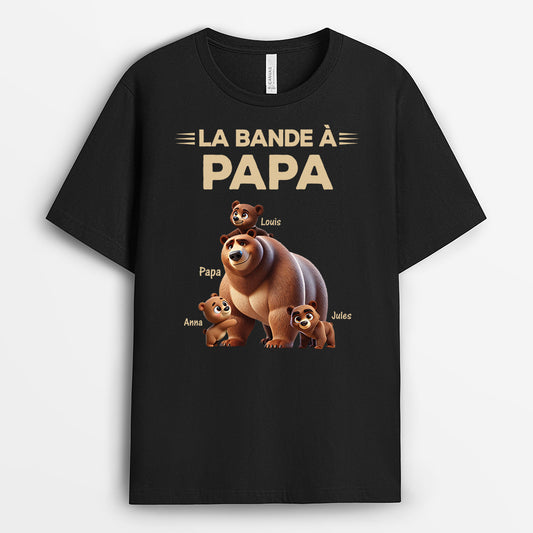 4364AFR1 t shirt personnalise la bande a papa ours design cartoon 4364a5m3b
