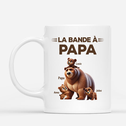 4364MFR1 mug personnalise la bande a papa ours design cartoon 4364m5m3b