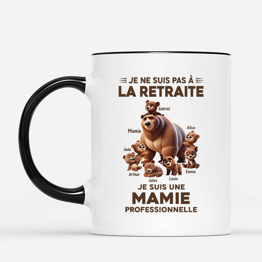 4369MFR2 mug personnalise retraite papy ours professionnel design cartoon 4369m5m3b