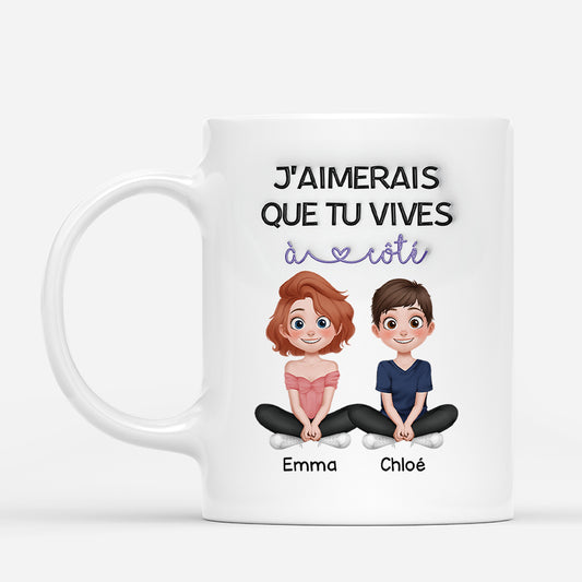 4400MFR1 mug meilleure amie personnalise vivre a cote design cartoon simple 4400m3q0f_1da801f9 f1ef 4d1b 9c8f dac7ebaf7739