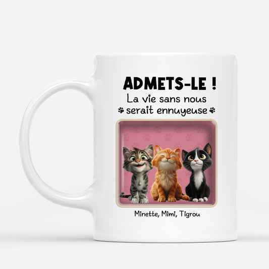 4406MFR1 mug personnalise chat admets le design cartoon 4406m