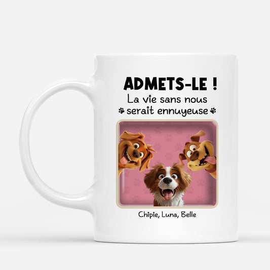4406MFR1 mug personnalise chien admets le design cartoon 4406m9mac