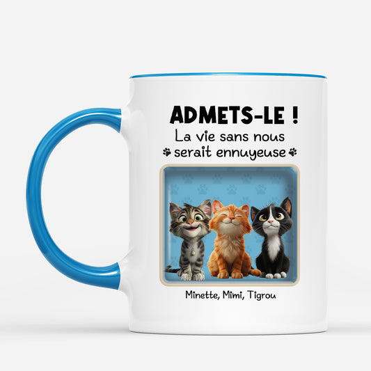 4406MFR2 mug personnalise chat admets le design cartoon 4406m