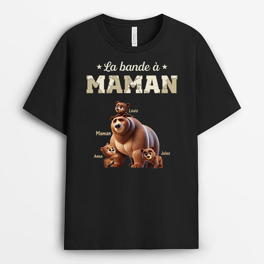 4409AFR1 tee shirt personnalise maman ours retro 4409a5m3a