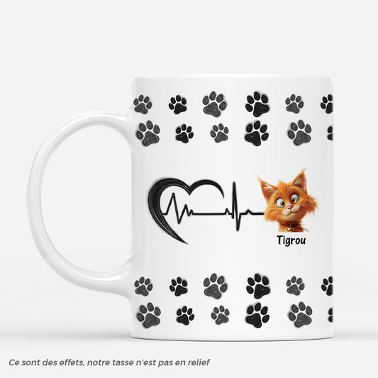 4415MFR1 effet dimpression 3d mug personnalise chat battements de pattes 4415m5q3d
