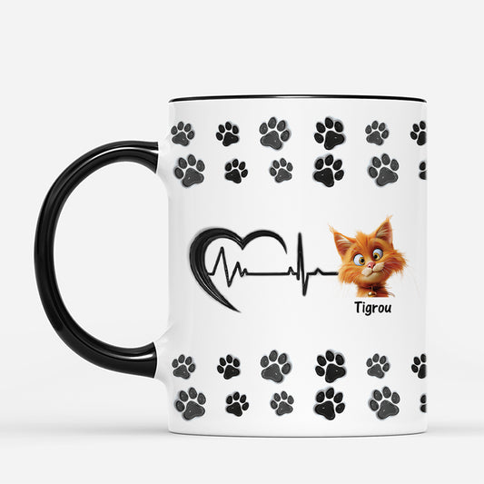 4415MFR2 effet dimpression 3d mug personnalise chat battements de pattes 4415m5q3d