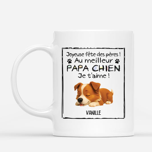 4419MFR1 mug personnalise joyeuse fete des peres de chien 4419mkm5c