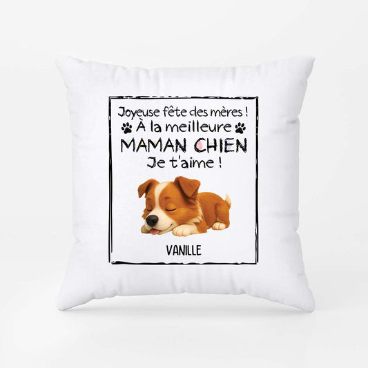 4419PFR2 coussin personnalise chien joyeuse fete des peres 4419pkm5c