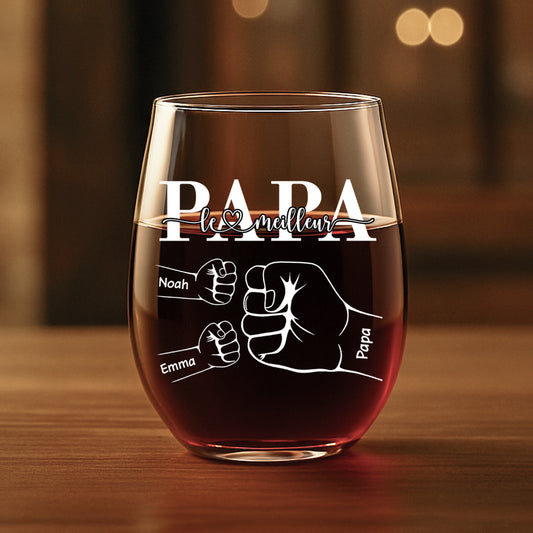 4423IFR1 verre a vin sans pied personnalise meilleur papa check main 4423i6q5b