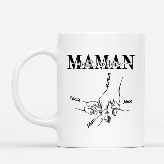 4423MFR1 mug personnalise la meilleure maman check main 4423m6q5a