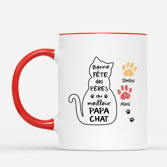 4426MFR2 mug personnalise la meilleure maman chat du monde version crayon 4426m6h5d