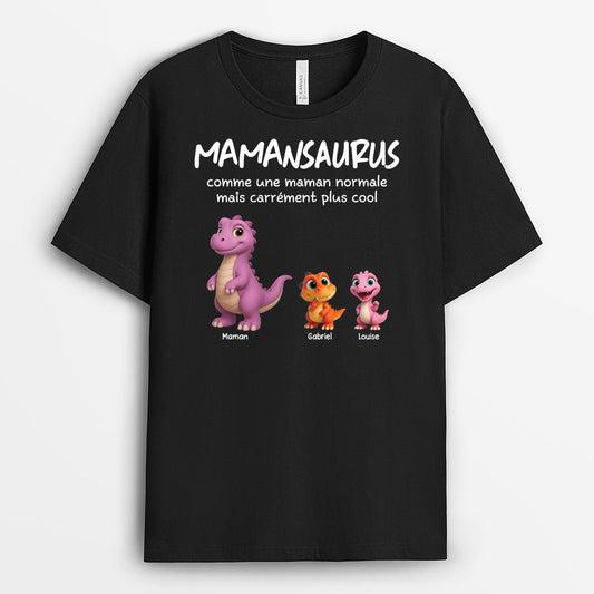 4428AFR1 tee shirt personnalise mamansaurus dessin 3d 4428a6t5a