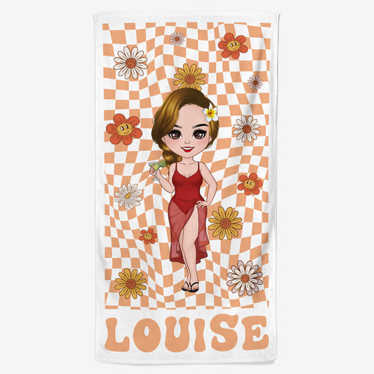 4431BFR1 serviette de plage personnalise femme ete 4431b6qna