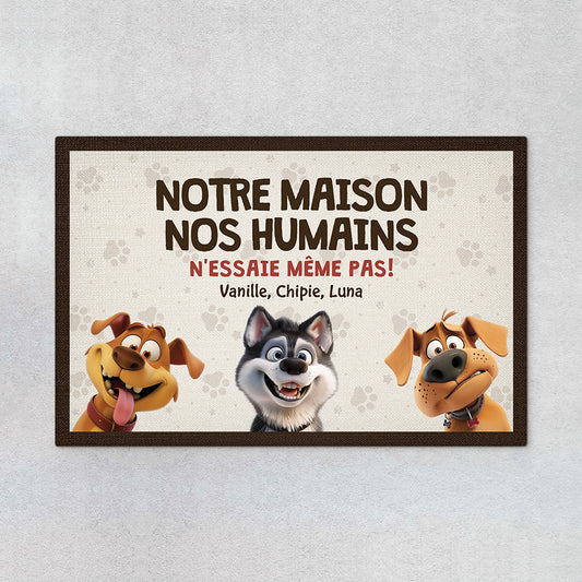 4438DFR1 paillasson personnalise chien nessaie meme pas 4438d