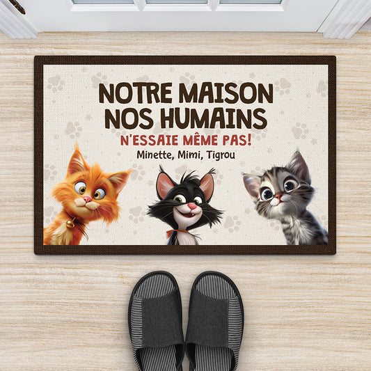 4438DFR2 paillasson personnalise chat nessaie meme pas 4438d