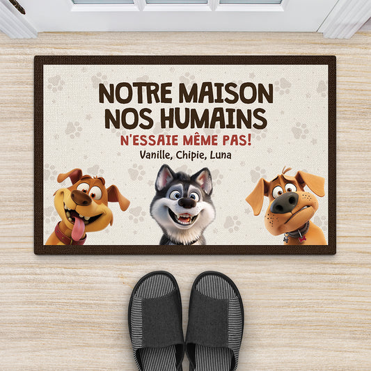 4438DFR2 paillasson personnalise chien nessaie meme pas 4438d
