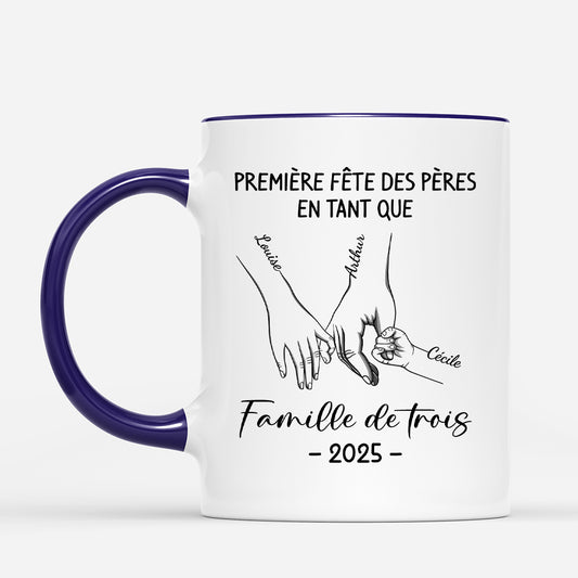 4446MFR2 mug personnalise premiere fete des meres en tant que famille de trois 4446mt68a