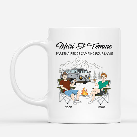4448MFR1 mug personnalise couple humour partenaires de camping 4448mtq8g