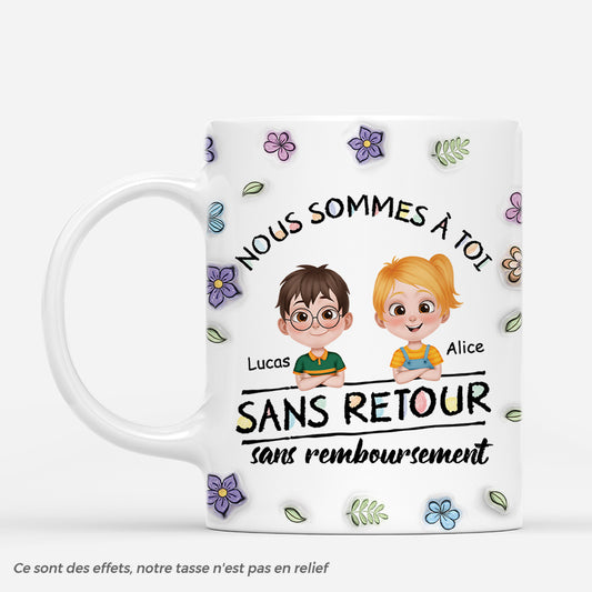 4449MFR1 effet dimpression 3d mug personnalise maman aucun retour ni remboursement jolie fleur 4449mkt0a