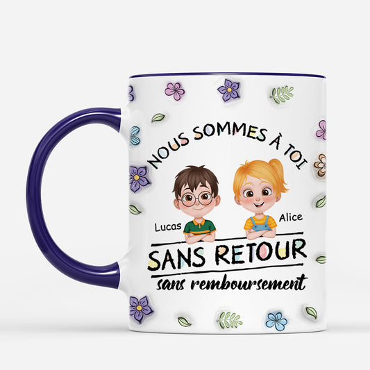 4449MFR2 effet dimpression 3d mug personnalise maman aucun retour ni remboursement jolie fleur 4449mkt0a