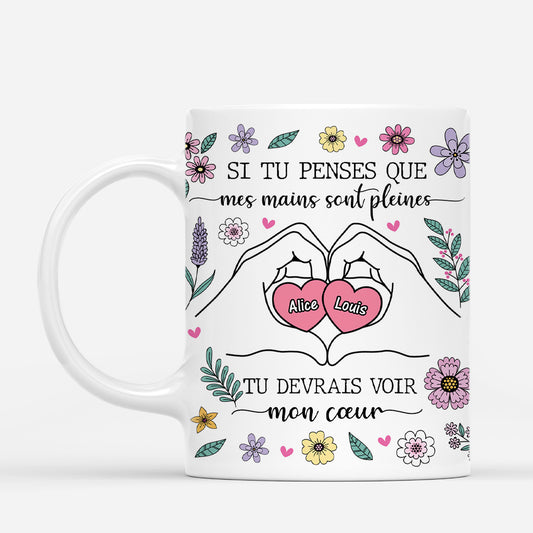 4453MFR1 mug personnalise maman si tu penses que mes mains sont pleines 4453m5g5a