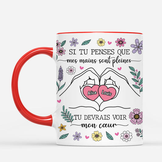 4453MFR2 mug personnalise maman si tu penses que mes mains sont pleines 4453m5g5a