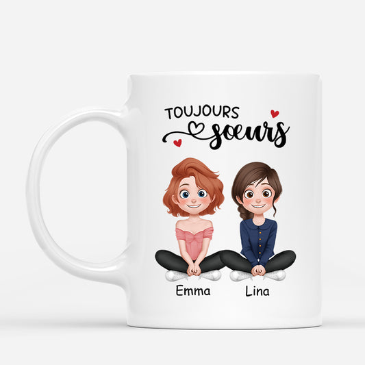 4467MFR1 mug personnalise meilleures amies pour toujours design cartoon 4467m8q0f