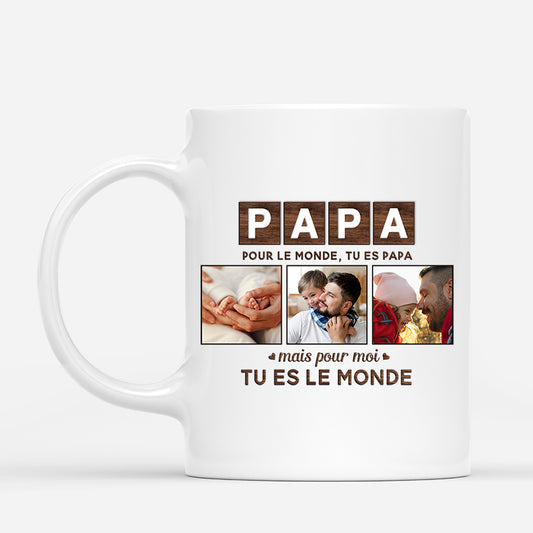 4472MFR1 mug personnalise papa avec photo tu es le monde 4472m5l5b