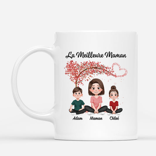 4482MFR1 t shirt personnalise pour meilleure maman design cartoon 4482m3m5a