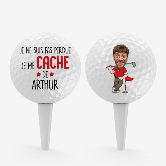 4485KFR1 balle de golf personnalisee je me cache visage 4485ktm3b