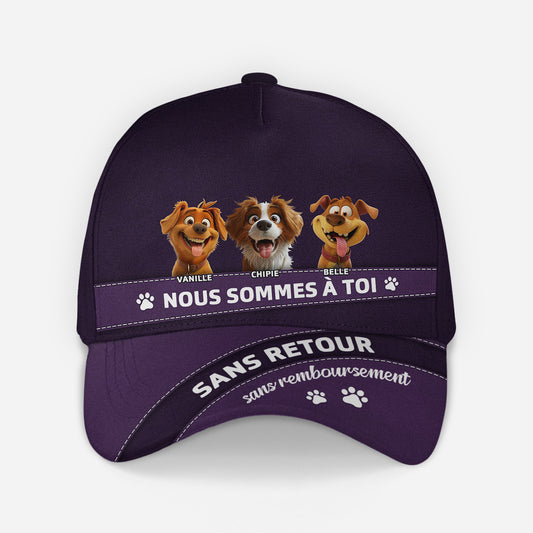 4494JFR2 casquette personnalisee avec chien nous sommes a toi 4494jkhmc