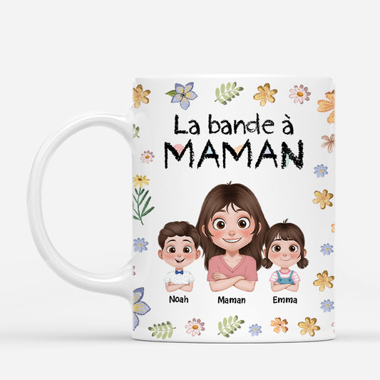 4500MFR1 mug personnalise la bande a maman fleur crayon couleur 4500mkq5a