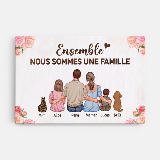 4503CFR1 toile personnalisee famille version tourner le dos 4503c5t5i