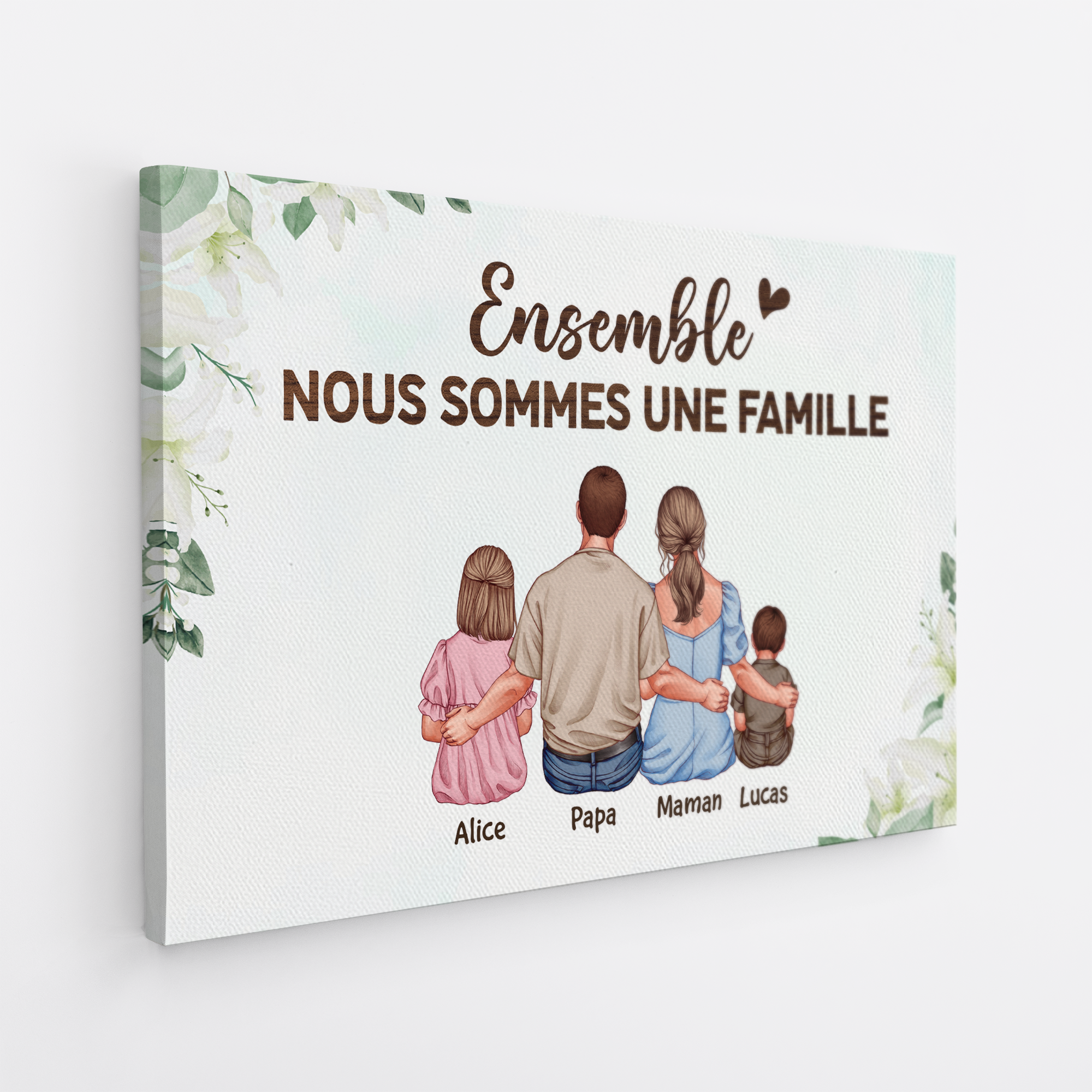 4503CFR2 toile personnalisee famille version tourner le dos 4503c5t5i