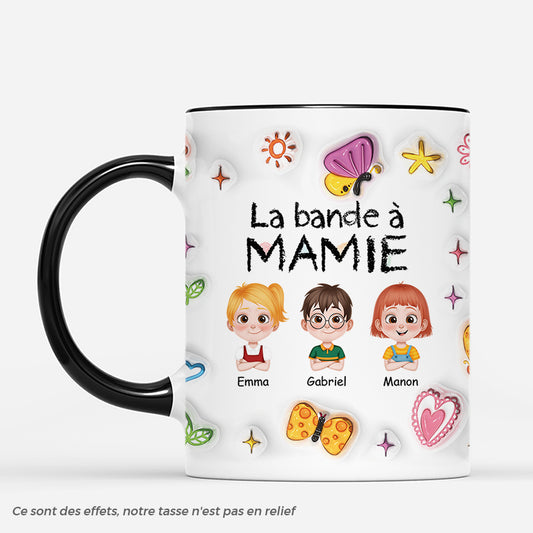 4519MFR2 effet dimpression 3d mug personnalise la bande a maman design cartoon colore 4519m5t0a