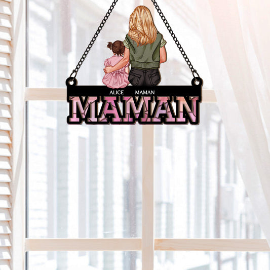 4521UFR2 attrape soleil vitrail personnalise maman et ses enfants 4521ukt5a