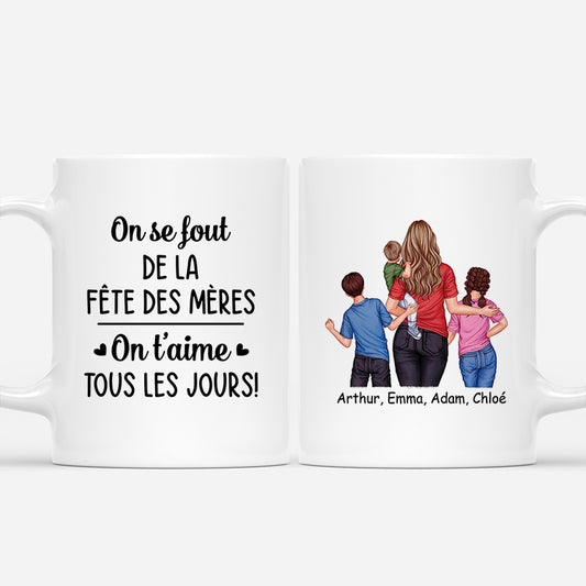 4523MFR1 mug pour fete des meres personnalise on taime 4523m3l5a