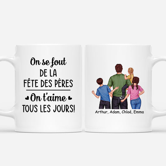 4523MFR1 mug pour fete des peres personnalise on taime 4523m3l5b