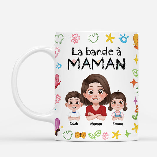 4531MFR1 mug personnalise la bande a maman version cartoon colore 4531mkq0a