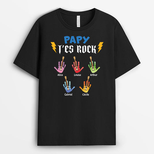 4534AFR1 t shirt personnalise papa t_es rock 4534atqmb